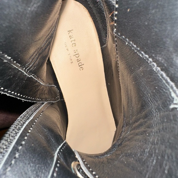 Kate Spade Romia Leopard Hair Calf Leather Side Zip Lace Front Flat Boot Size 9 - Picture 6 of 8